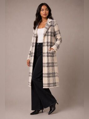 Cyrus Open Plaid Mink Coat